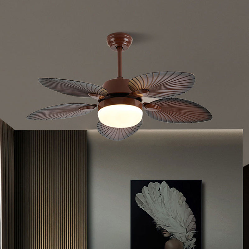 Retro Acrylic Banana Leaf LED Fan Light