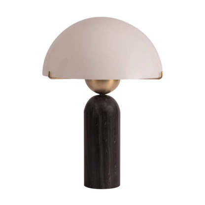 Scandinavian Travertine Marble Glass Resin Dome Table Lamp