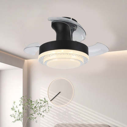Nordic Iron Texture Mount Ceiling Fan Light