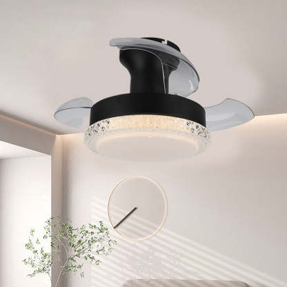Nordic Iron Texture Mount Ceiling Fan Light