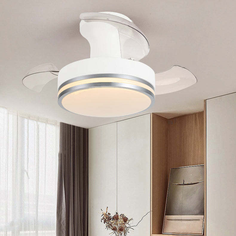 Nordic Iron Stripe Mount Ceiling Fan Light