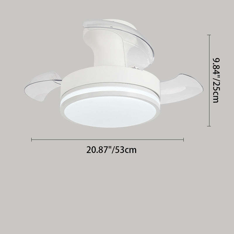 Nordic Iron Stripe Mount Ceiling Fan Light — Black / Infinitely Dimmable / 220V-240V For UK/AU