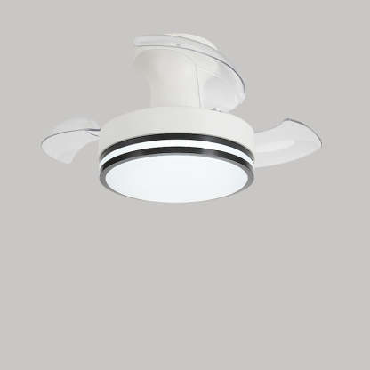 Nordic Iron Stripe Mount Ceiling Fan Light