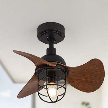 Industrial Iron Cylinder Cage Fan Light