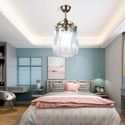 Vintage Acrylic Metal Cone LED Fan Light