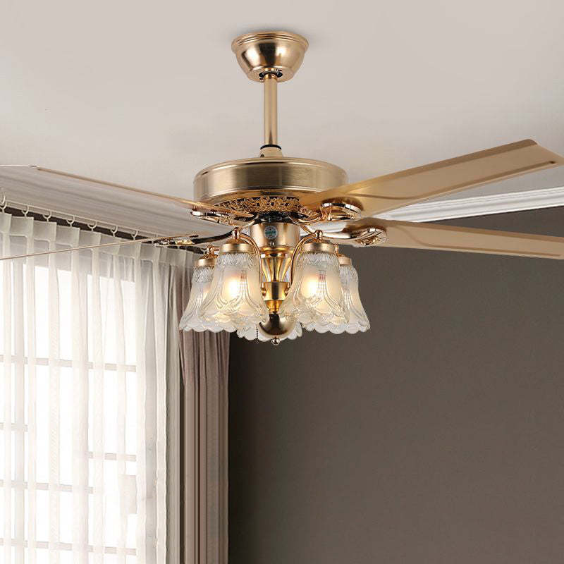 European Bell Iron Ceiling Fan Light — A - Iron / 220V-240V For UK/AU