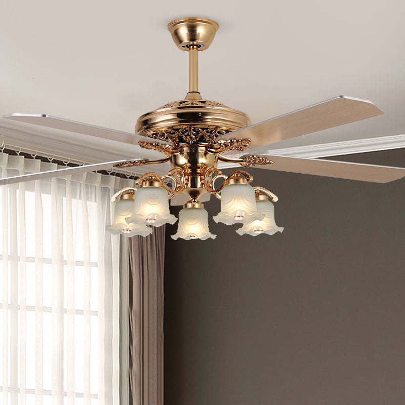 European Bell Iron Ceiling Fan Light — B - Iron / 110V-120V For US/CA