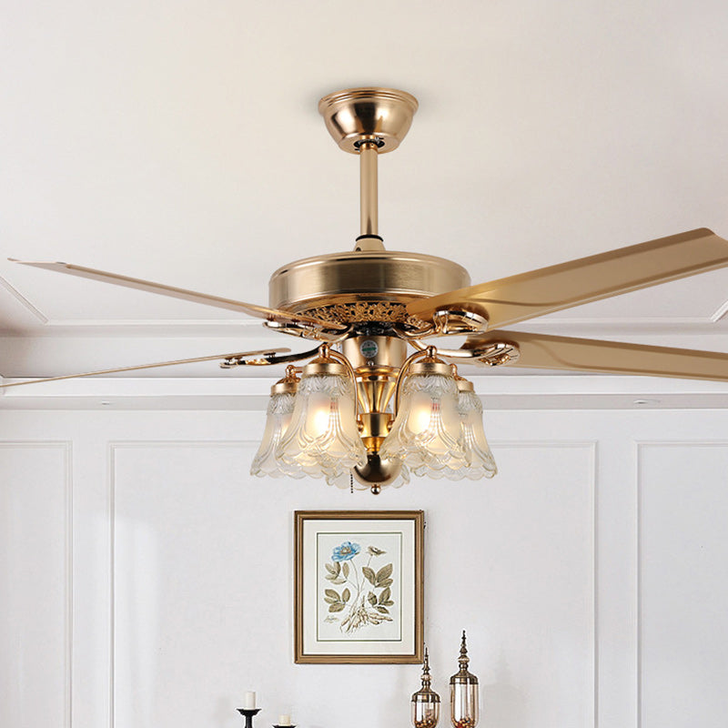 European Bell Iron Ceiling Fan Light — A - Iron / 110V-120V For US/CA