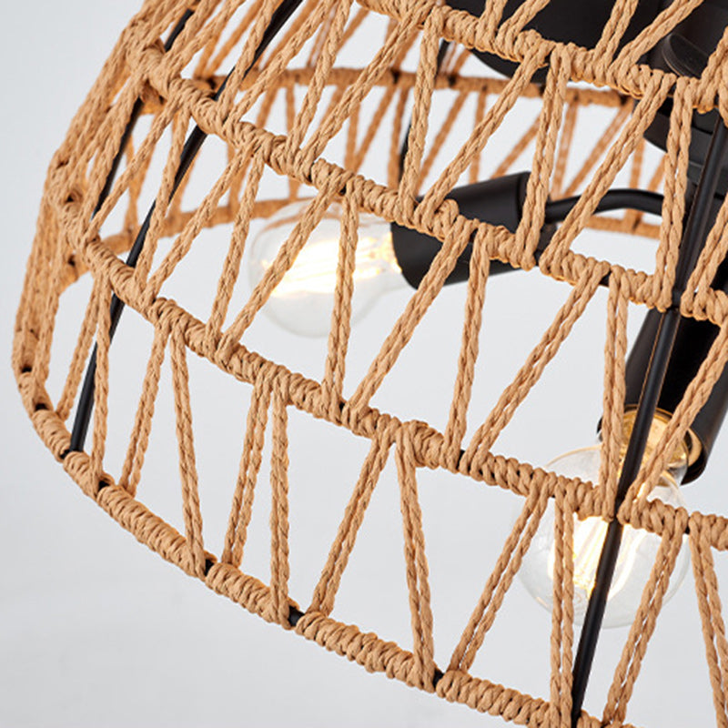 Industrial Iron Dome Ceiling Fan Light