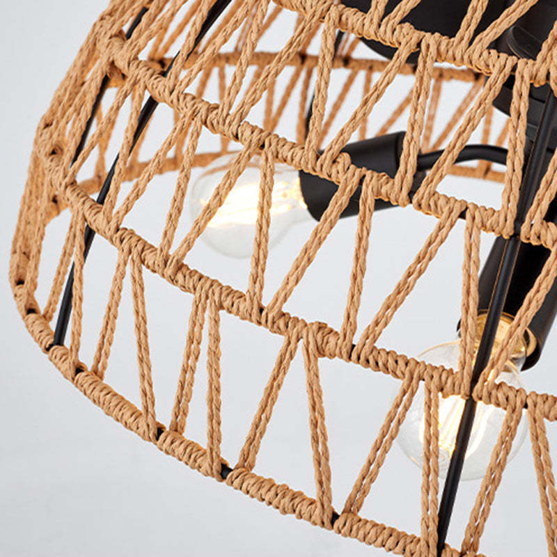 Industrial Iron Dome Ceiling Fan Light