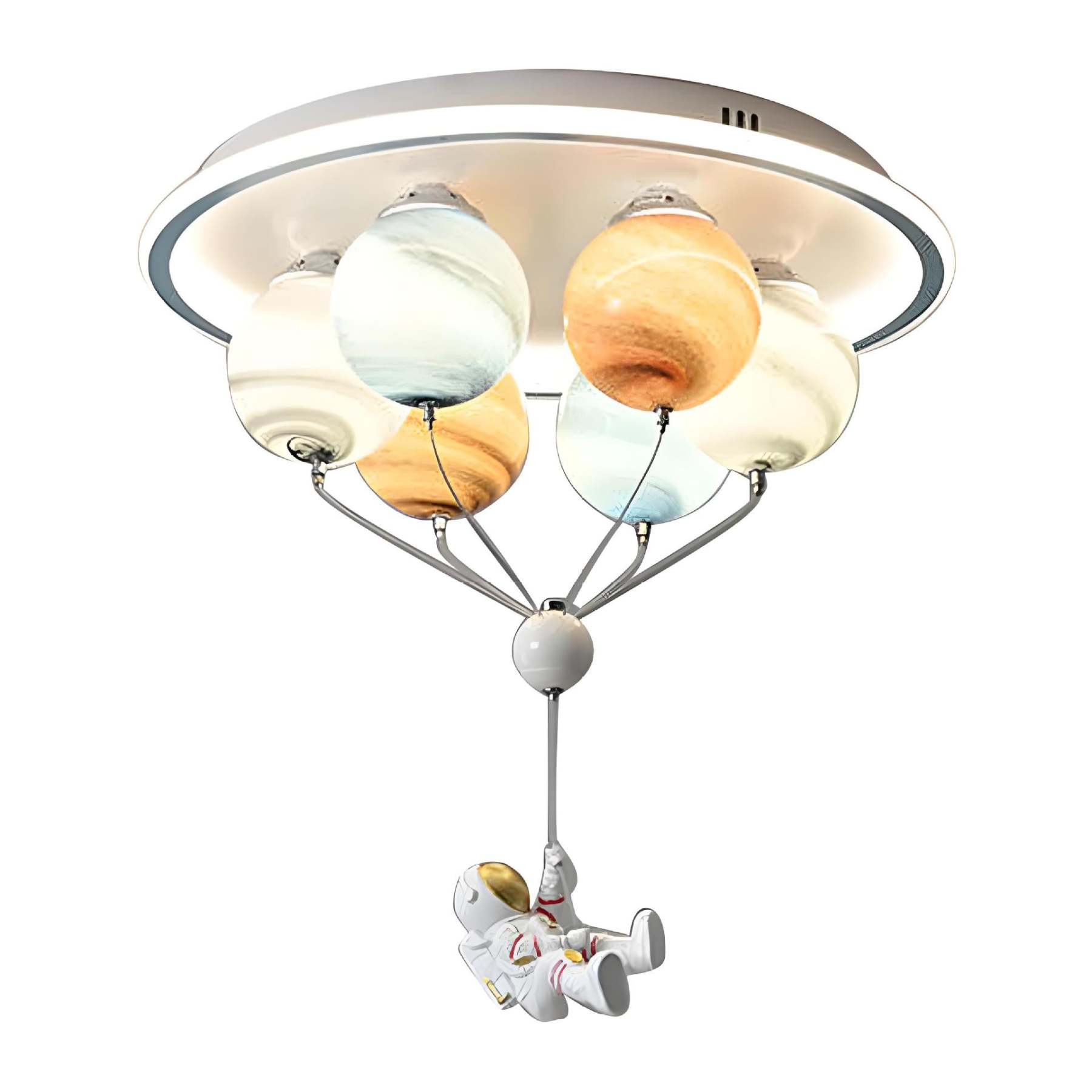 Kids Planet Hot Air Balloon Astronaut Glass Light
