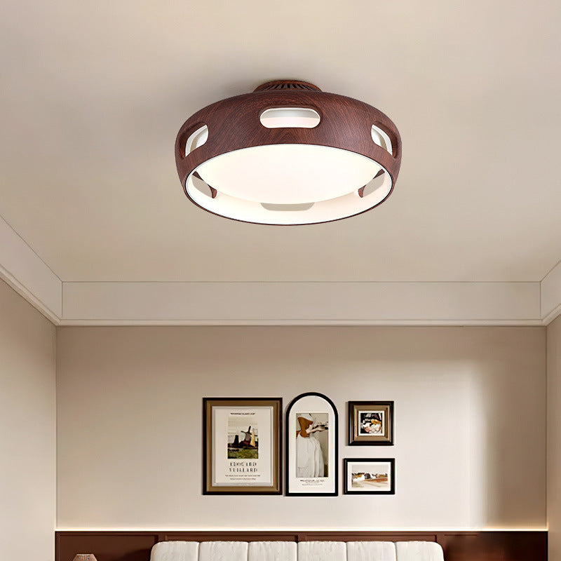 Lighom nordic bladeless acrylic ceiling fan light — White / 220V-240V (UK/AU)