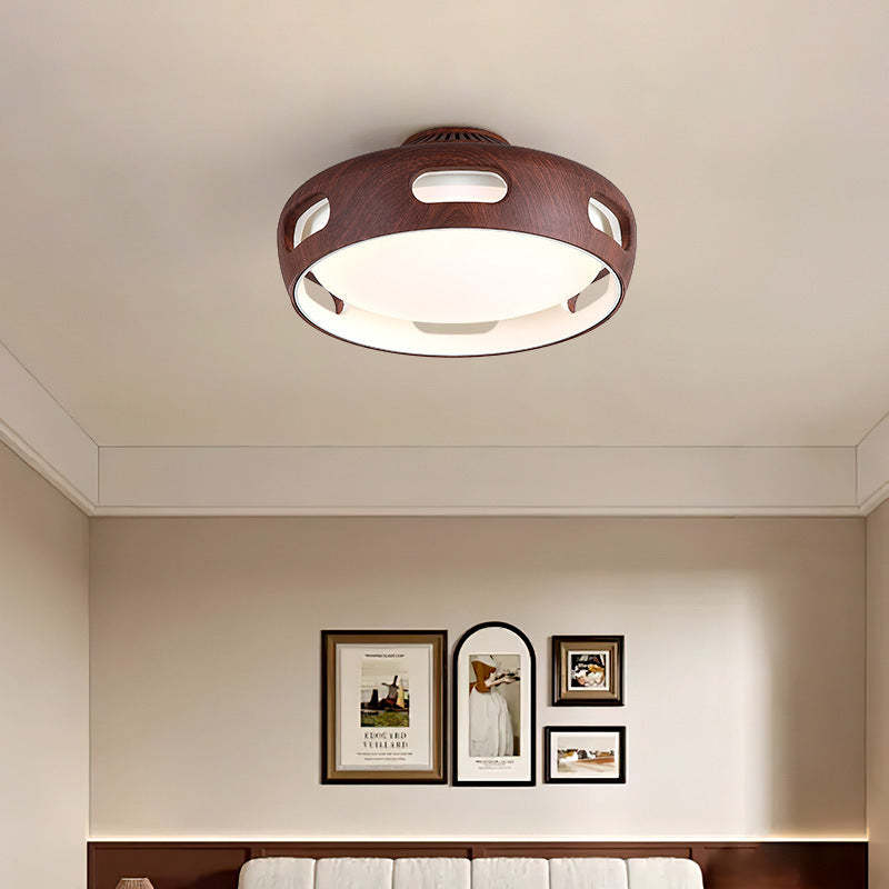 Lighom nordic bladeless acrylic ceiling fan light — White / 220V-240V (UK/AU)