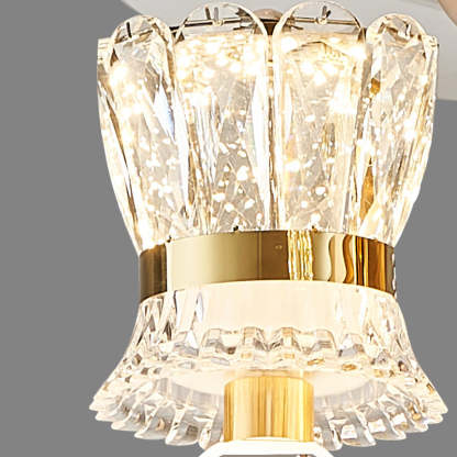 European Cylinder Iron Ceiling Fan Light — 8 / Warm Light(3000K) / 220V-240V For UK/AU