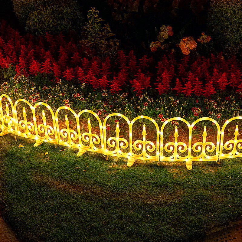 Solar Fence 8-Piece Lawn Decoration LED Outdoor Light