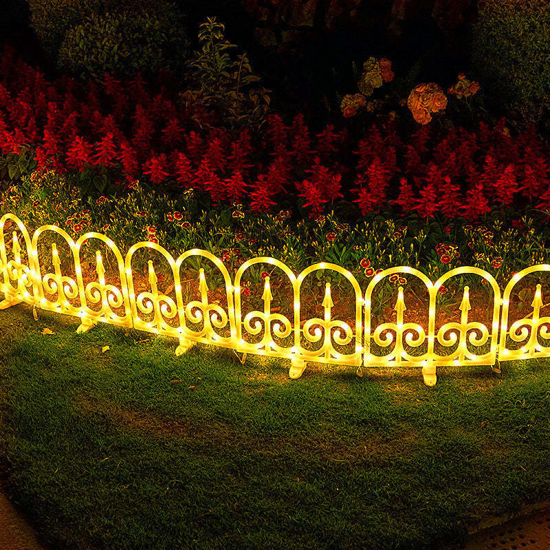 Solar Fence 8-Piece Lawn Decoration LED Outdoor Light