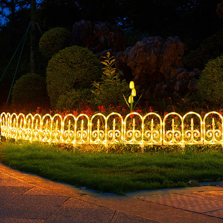 Solar Fence 8-Piece Lawn Decoration LED Outdoor Light
