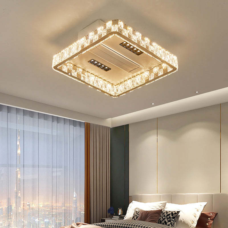 Modern Flush Mount Bladeless Ceiling Fan Light