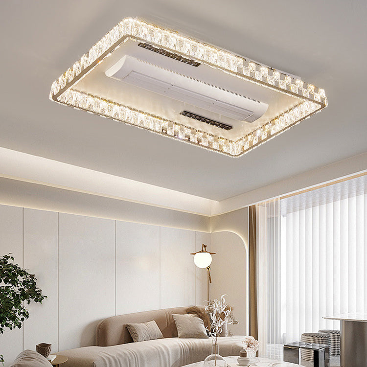 Modern Flush Mount Bladeless Ceiling Fan Light
