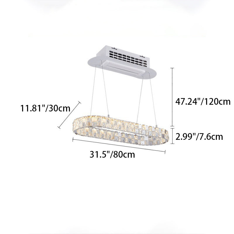 Modern Stainless Steel Ceiling Fan Chandelier