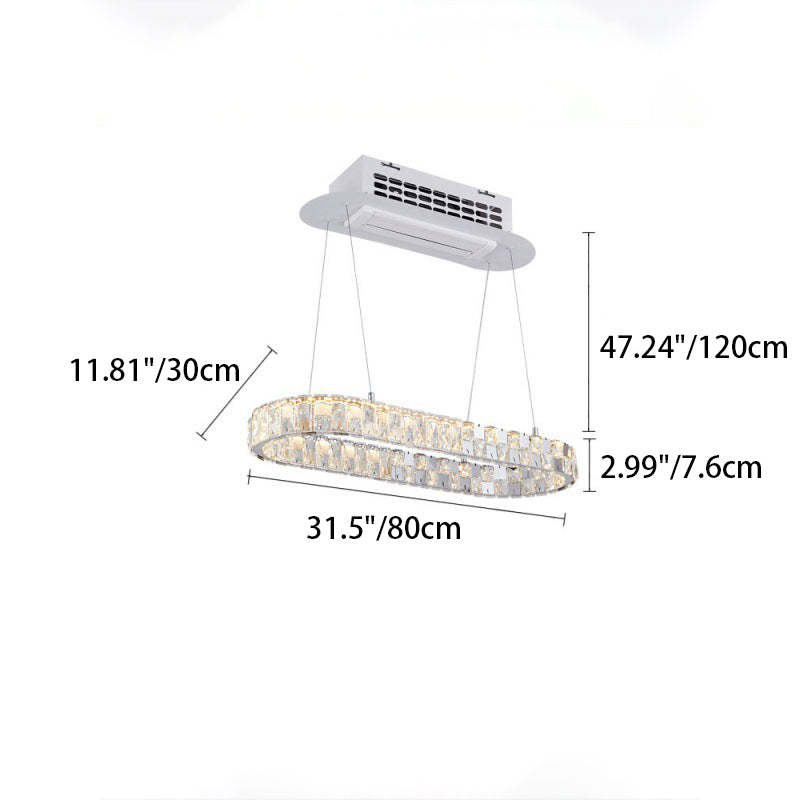 Modern Stainless Steel Ceiling Fan Chandelier