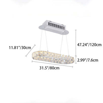 Modern Stainless Steel Ceiling Fan Chandelier