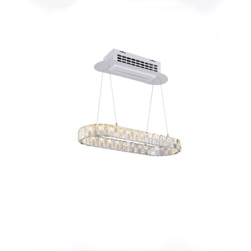 Modern Stainless Steel Ceiling Fan Chandelier