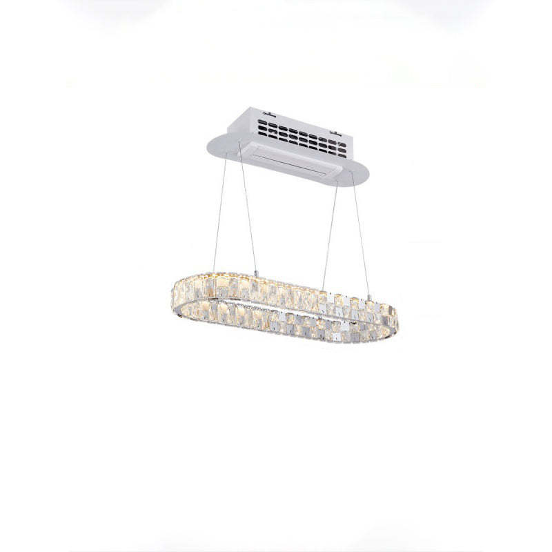 Modern Stainless Steel Ceiling Fan Chandelier