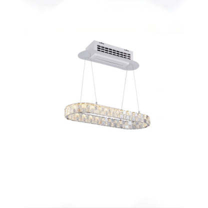 Modern Stainless Steel Ceiling Fan Chandelier