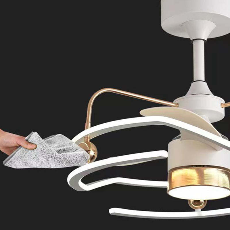 Lighom nordic tornado aluminum acrylic iron ceiling fans