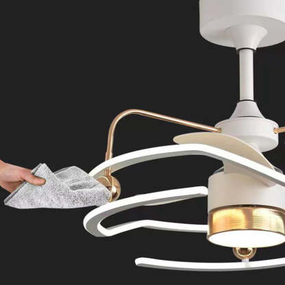 Lighom nordic tornado aluminum acrylic iron ceiling fans