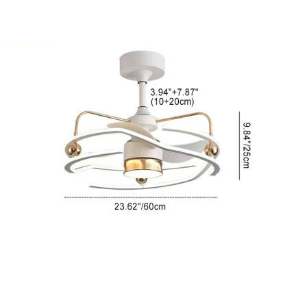 Black aluminum acrylic iron tornado ceiling fans - nordic