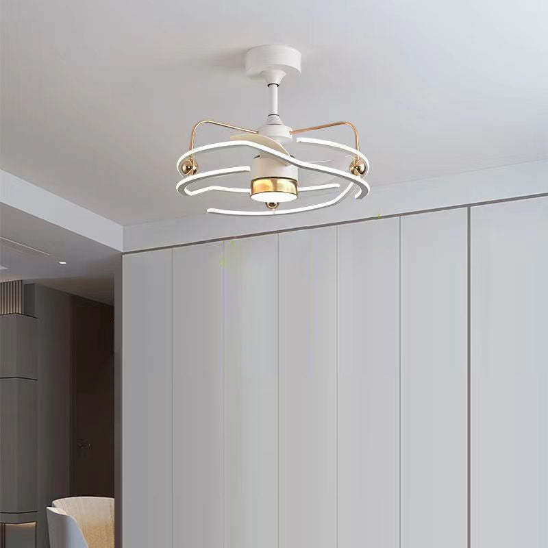 Lighom nordic tornado aluminum acrylic iron ceiling fans