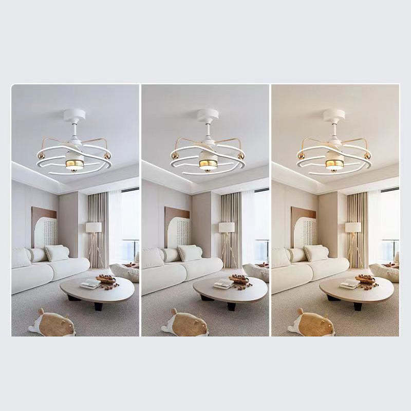 Nordic tornado black aluminum acrylic iron ceiling fans, Lighom