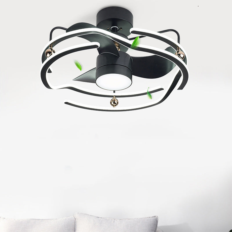 Nordic tornado ceiling fans in aluminum — Matte Black / 220V-240V (UK/AU)