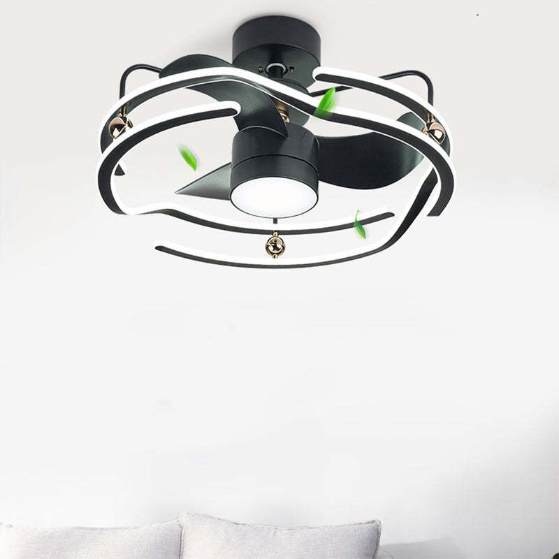 Nordic tornado ceiling fans in aluminum — Matte Black / 220V-240V (UK/AU)