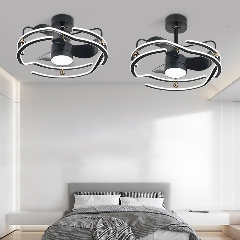 Nordic tornado white aluminum ceiling fans, Lighom — 220V-240V (UK/AU)