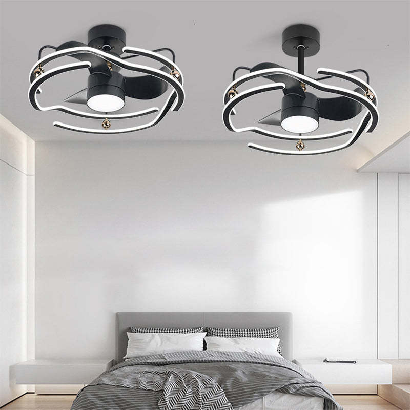 Nordic tornado white aluminum ceiling fans, Lighom — 220V-240V (UK/AU)