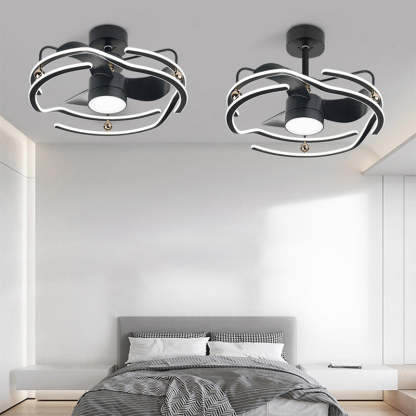 Nordic tornado white aluminum ceiling fans, Lighom — 220V-240V (UK/AU)