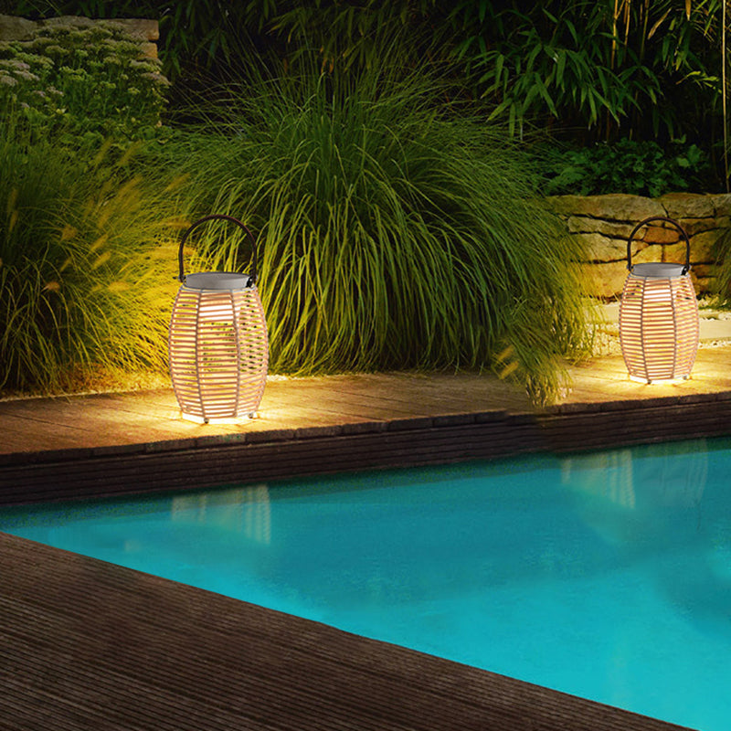 Farmhouse Solar Handheld Lantern Conic Light