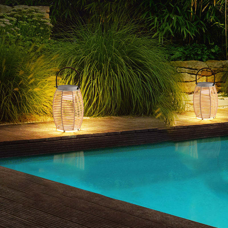 Farmhouse Solar Handheld Lantern Conic Light