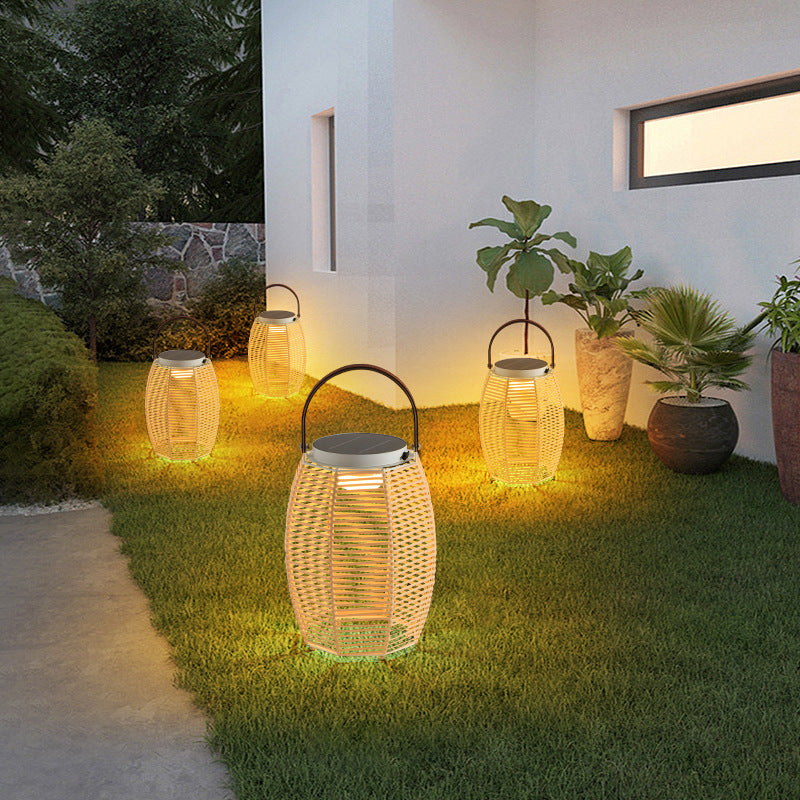 Farmhouse Solar Handheld Lantern Conic Light