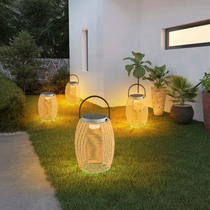 Farmhouse Solar Handheld Lantern Conic Light