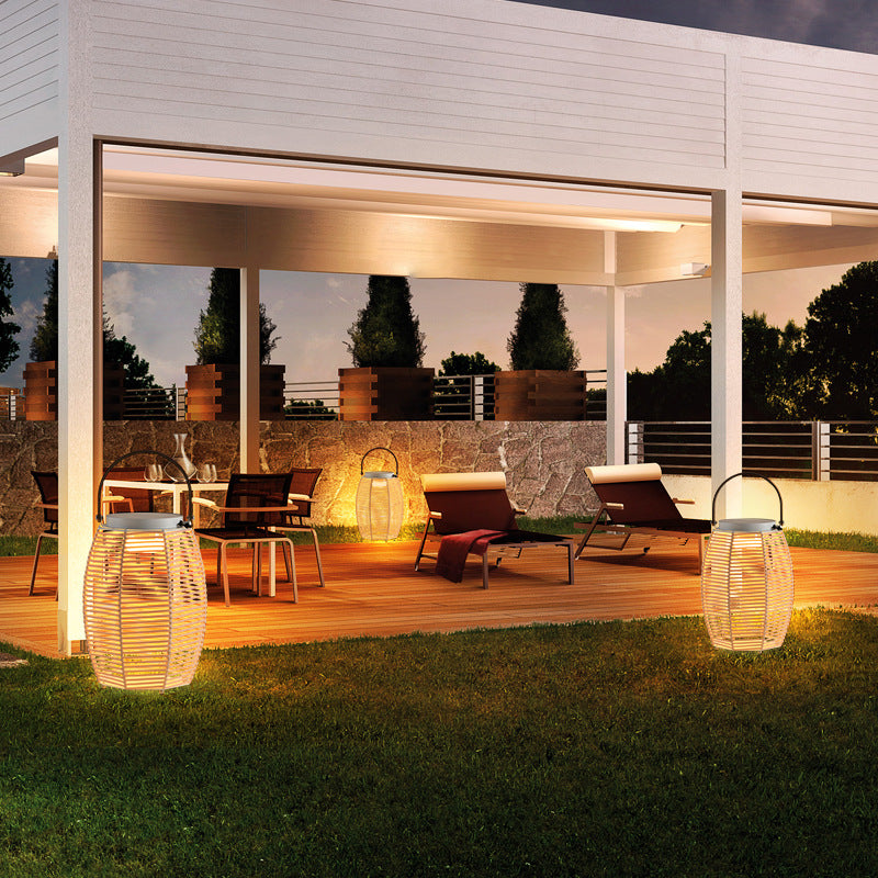 Farmhouse Solar Handheld Lantern Conic Light