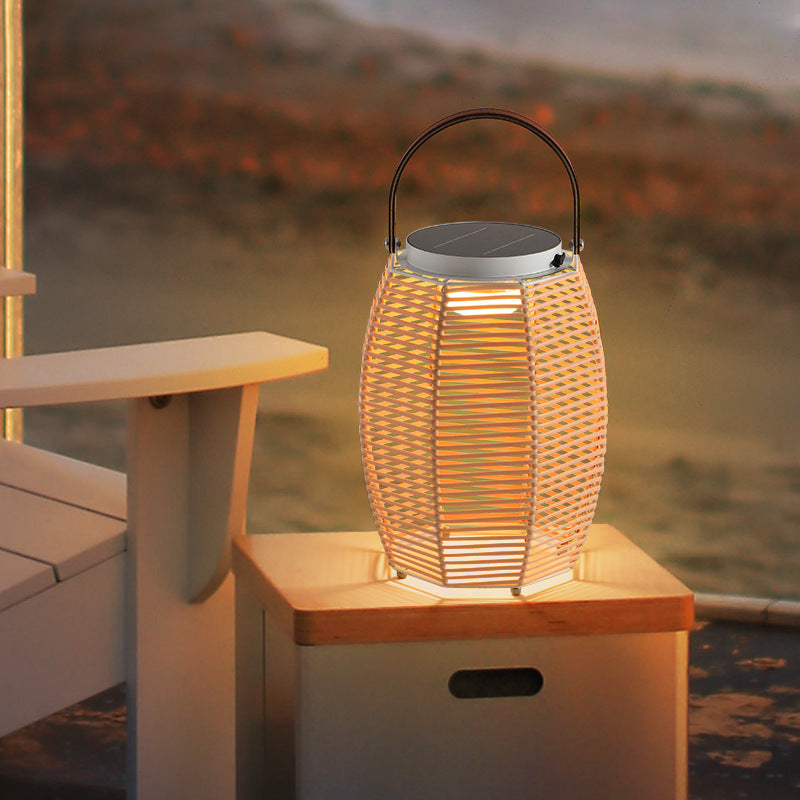 Farmhouse Solar Handheld Lantern Conic Light