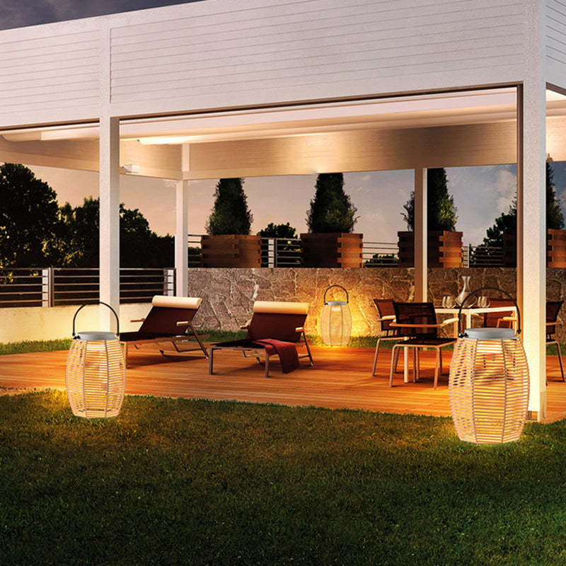 Farmhouse Solar Handheld Lantern Conic Light