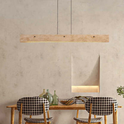 Japanese Travertine Aluminum Island Chandelier
