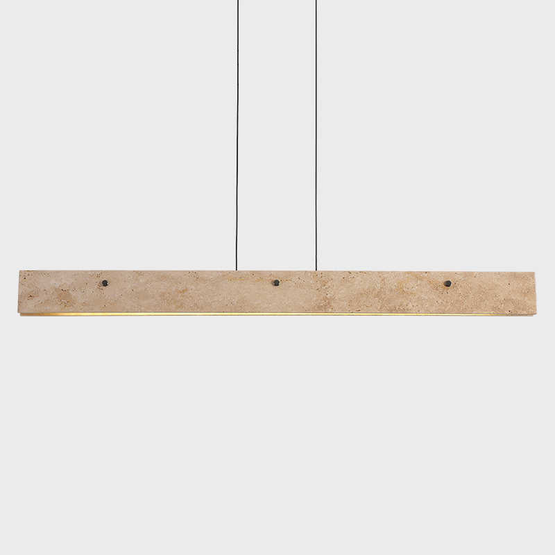 Japanese Travertine Aluminum Island Chandelier