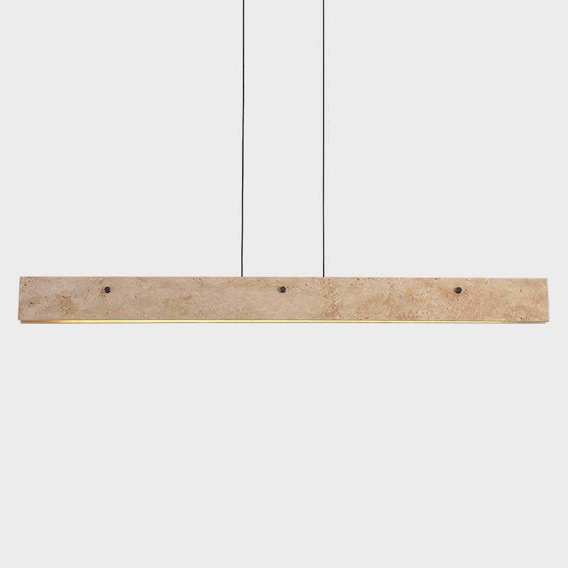 Japanese Travertine Aluminum Island Chandelier