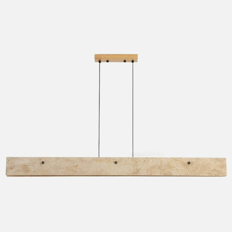 Japanese Travertine Aluminum Island Chandelier